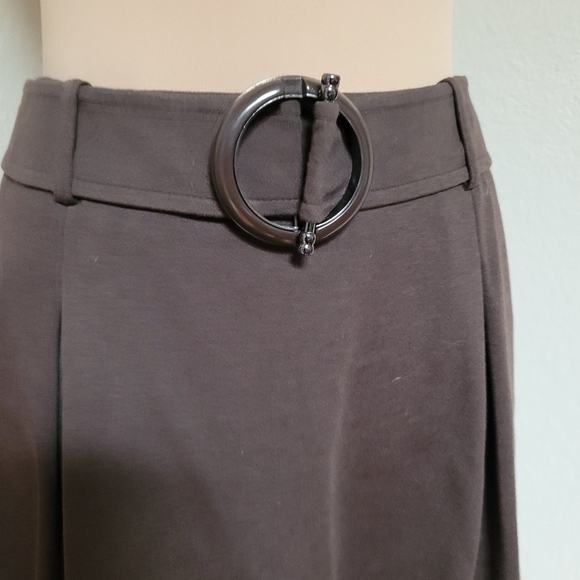 Talbots Brown Stretch Skirt with Built in Belt - Picture 3 of 6